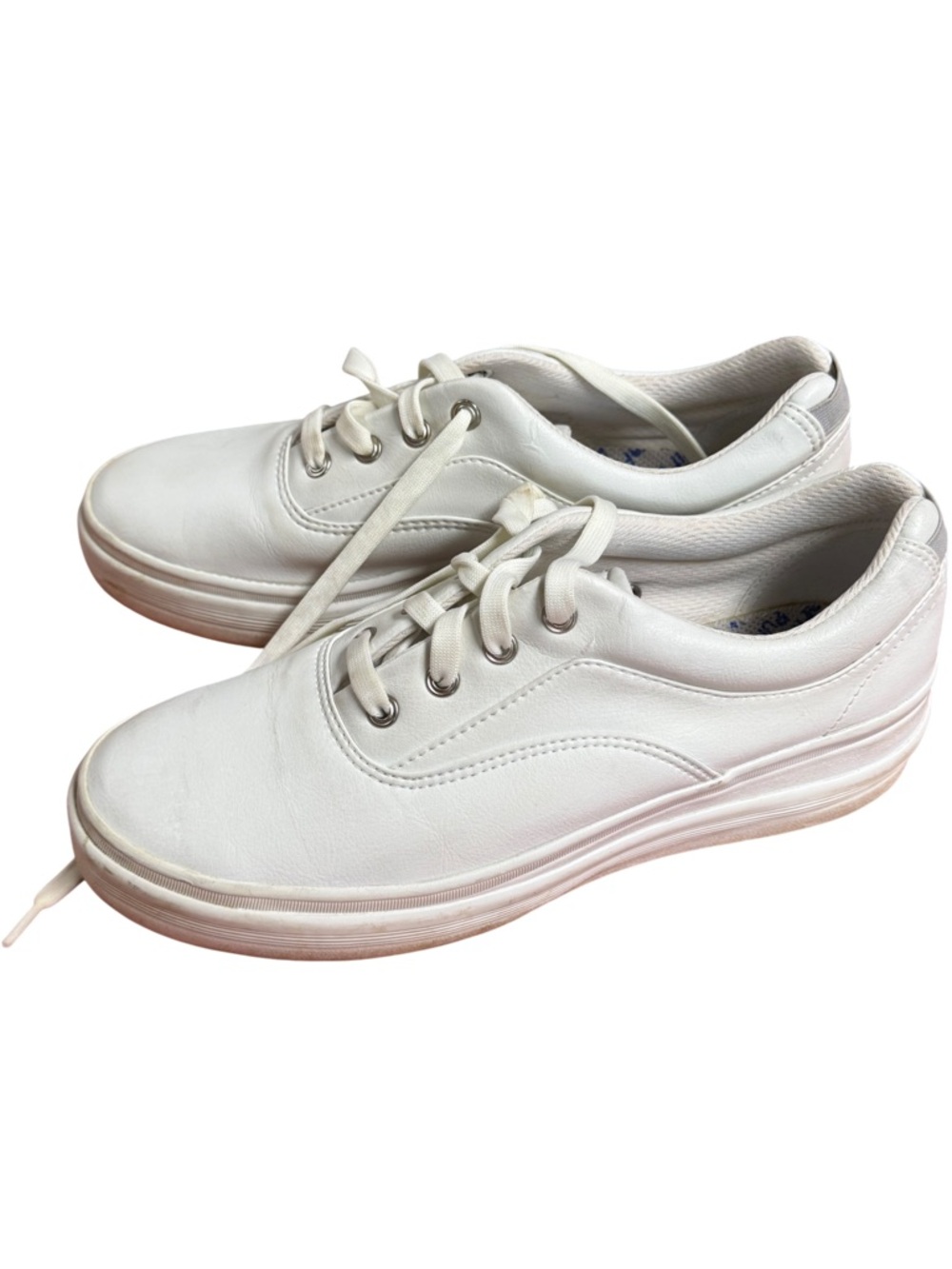Keds Women's White Low-Top Lace-Up Platform Sneakers